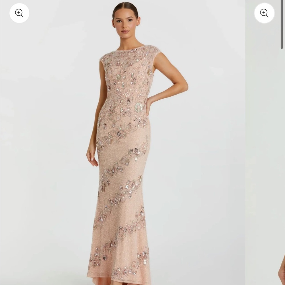 Mac Duggal Pink Sequin Gown